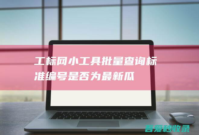 工标网小工具-批量查询标准编号是否为最新|瓜皮猪博客