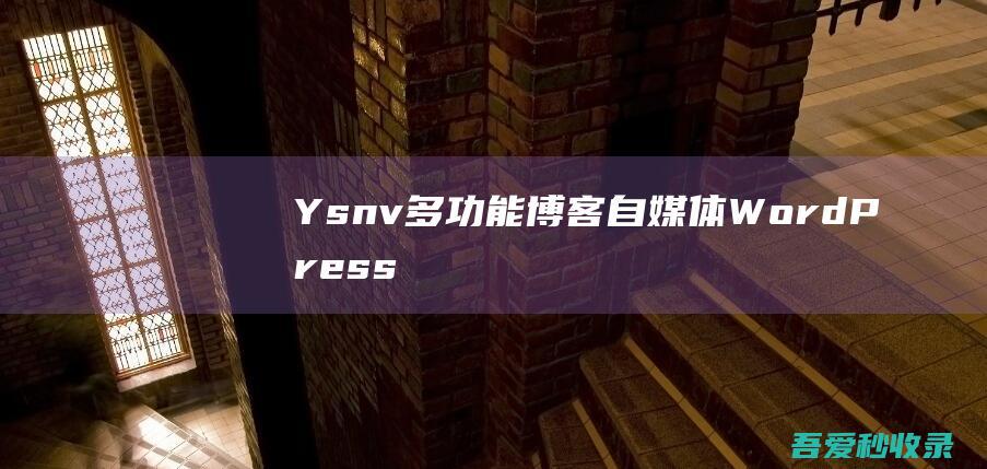 Ysnv-多功能博客自媒体WordPress主题