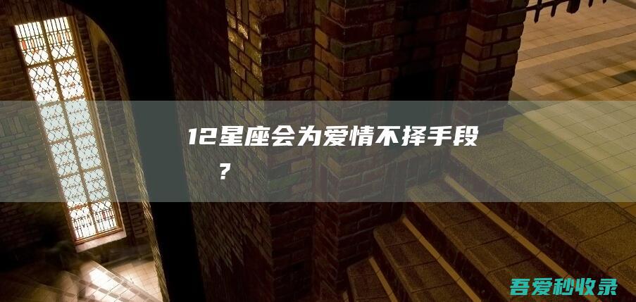 12星座会为爱情不择手段吗？