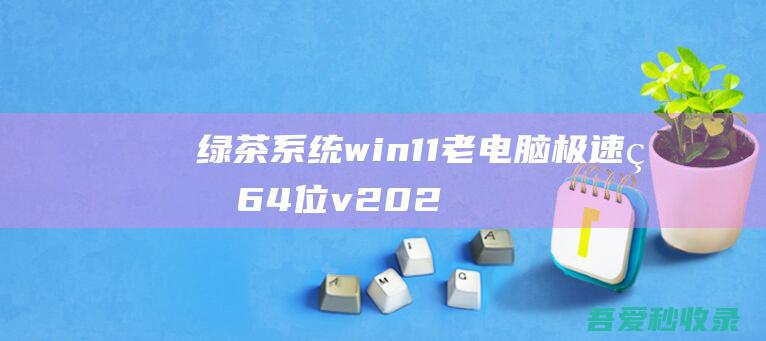 绿茶系统win11老电脑极速版64位v2024.10免激活