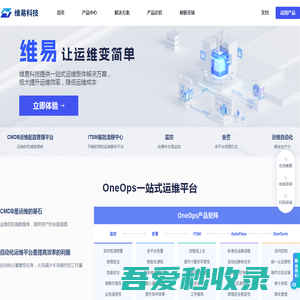 维易科技-OneOps一站式运维-DevOps-AutoFlow-CMDB-资源配置管理-自动化运维-监控